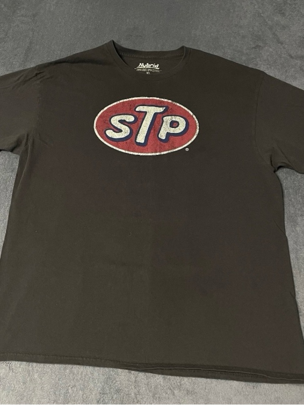 Hybrid Apparel STP Shirt Mens XL Black Red Motor Oil Graphic Tee Automotive